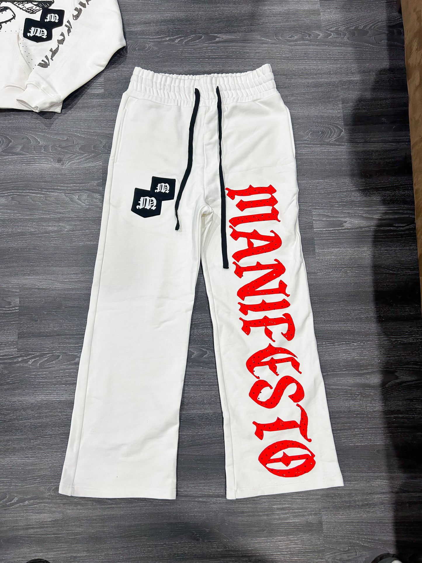 Dreams To Reality White Rhinestone Pants