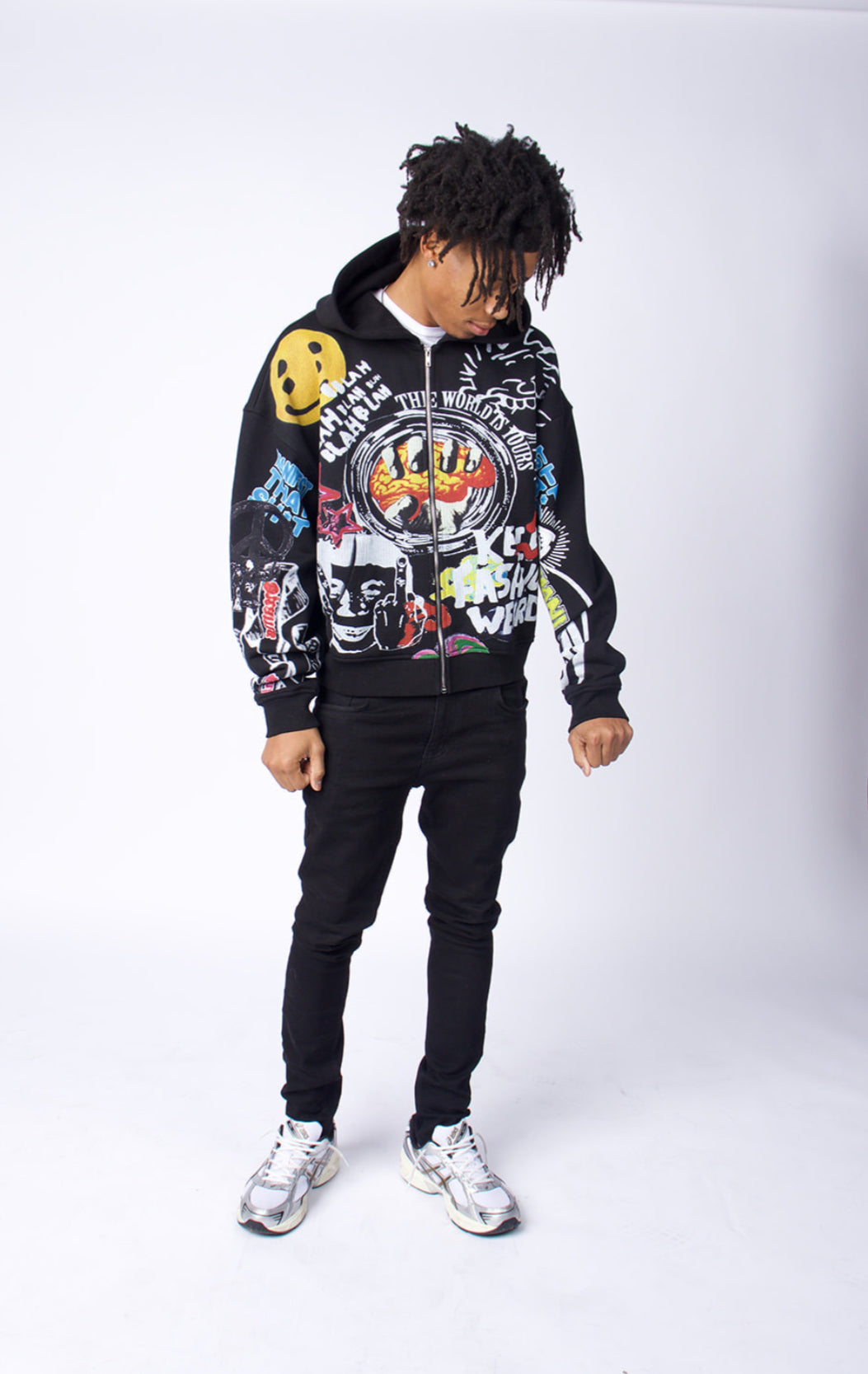 Black All Around Zip Up (PREMADE)