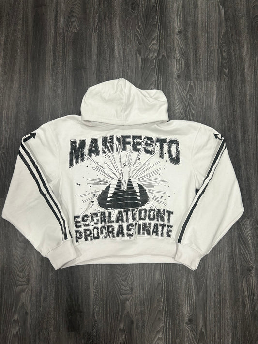 White Escalate Don’t Procrastinate Hoodie